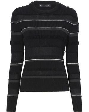 Proenza Schouler ストライプ スウェットシャツ - ブラック