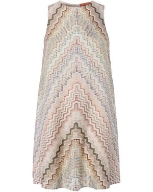 Missoni Geometric-Pattern Mini Dress - Natural