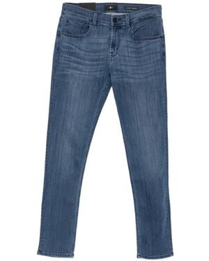 7 For All Mankind Slimmy Whiskered Slim-Fit Jeans - Blue