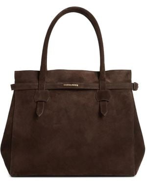 DSquared² Sac Porté Épaule En Daim - Marron
