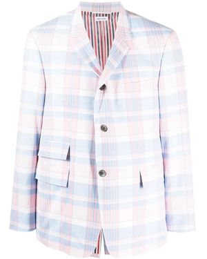 Thom Browne チェック ジャケット - ホワイト