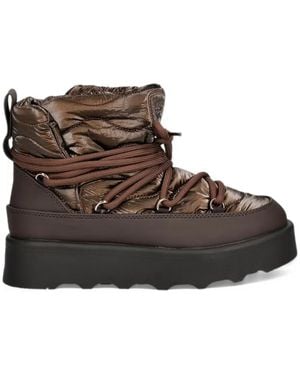 Blauer Doyle 01 Quilted Lace-Up Ankle Boots - Brown