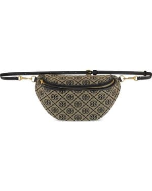 Tory Burch モノグラム ベルトバッグ - グレー