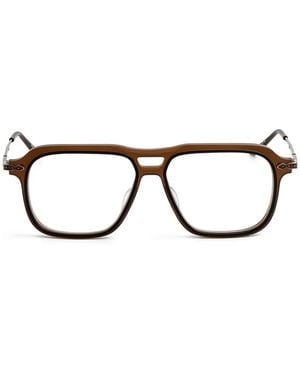 Matsuda Brille Mit Eckigem Gestell - Braun