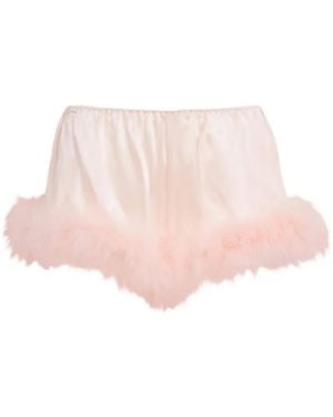 Gilda & Pearl Short Taylor Bordé De Plumes - Rose