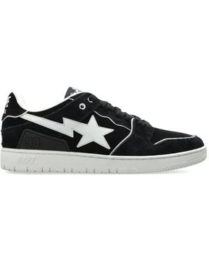A Bathing Ape Sk8 Sta #2 M2 Star-Patch Sneakers - Black