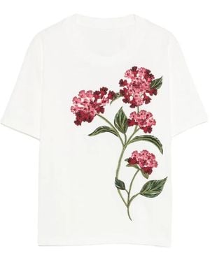Agua Bendita Sama Quebrada Floral Short-Sleeved T-Shirt - White