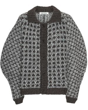 Henrik Vibskov Vest Met Diamantpatroon - Grijs