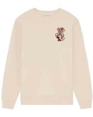 Drole de Monsieur Vase Havana Embroidered Jumper - White