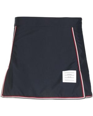 Thom Browne Structured Midi Skirt With Contrasting Piping - Blue