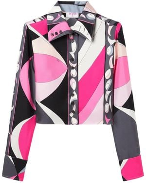 PUCCI Presci Cropped Blouse - Roze