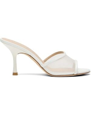 Stuart Weitzman Bareitall Muiltjes - Wit