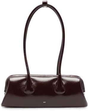 OSOI Mini Boat Wide Leather Shoulder Bag - Rot