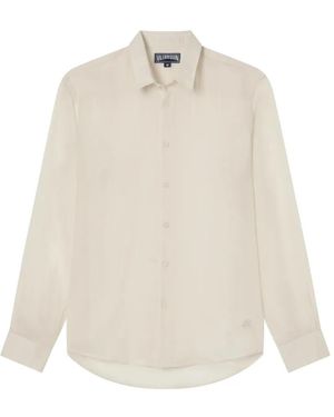 Vilebrequin Camisa Bordada De Manga Larga - Blanco