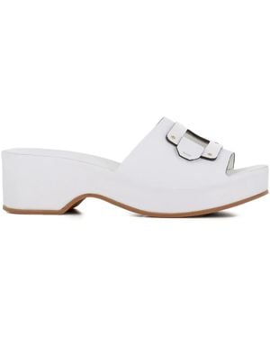 Roberto Del Carlo Buckle-Detail Sandals - White