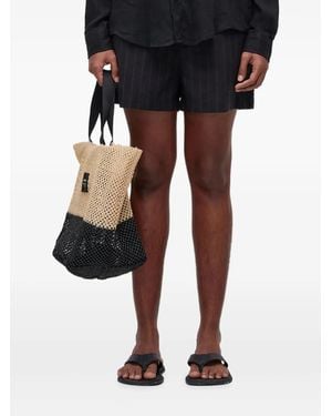 Osklen Pinstripe Drawstring Shorts - Black