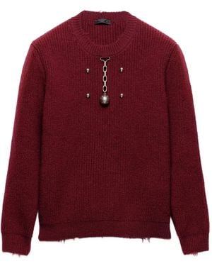 Prada ペンダントウール セーター - レッド