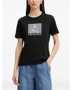 Trussardi Logo-Print T-Shirt - Black