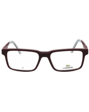 Lacoste Rectangle-Frame Glasses - Red