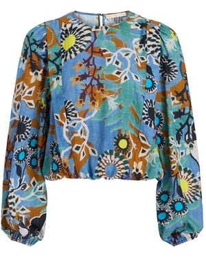Marie Oliver Haut Hallie À Manches Bouffantes - Bleu