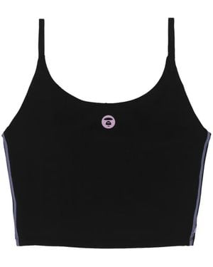 Aape By A Bathing Ape Moonface Printed Bra Top - Black
