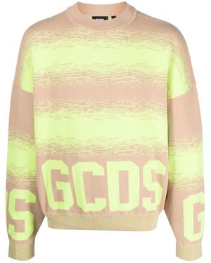 Gcds Maglione Con Effetto Sfumato - Giallo