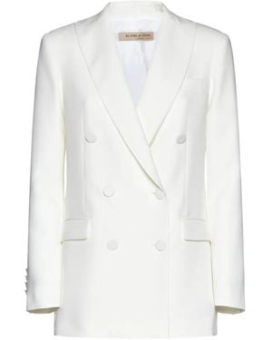 Blanca Vita Double-Breasted Blazer - White