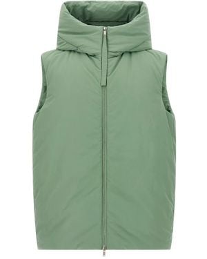 Jil Sander 160 Hooded Padded Gilet - グリーン
