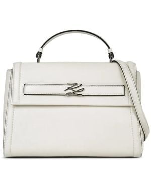 KARL LAGERFELD Medium K/Autograph Tote Bag - White