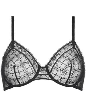Eres Enchanteur Lace-Trim Bra - Grey