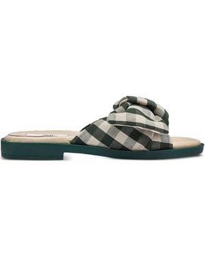 Miista Sandalias Con Lazo A Cuadros Gingham - Verde