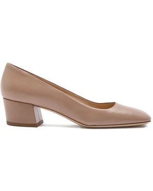 Gabriela Hearst Agathe Block-Heel Court Shoes - Brown