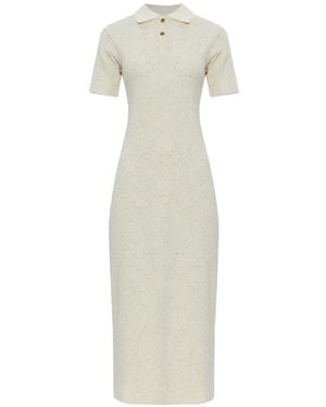 Samsøe & Samsøe Button Ribbed Dress - White