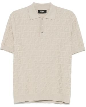 Fendi Klassisches Poloshirt - Weiß