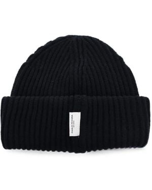 Paolo Pecora Ribbed-Knit Beanie Hat - Black