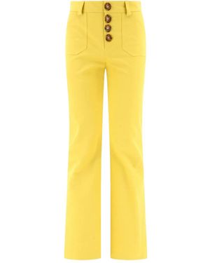 Ines De La Fressange Paris Button-Front Pants - Yellow