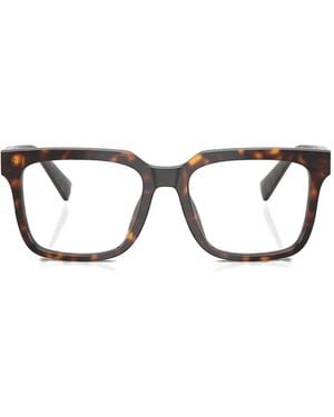 Dolce & Gabbana スクエア眼鏡フレーム - ブラウン