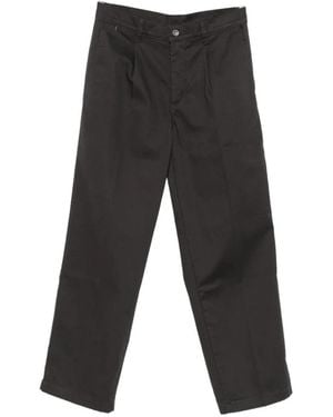 Levi's Pleated-Detail Straight-Leg Jeans - Black