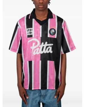 PATTA Gestreiftes T-Shirt - Rot