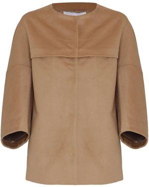 Gloria Coelho Wool Cape Jacket - Brown