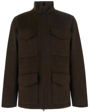 Aspesi Four-Pocket Zip-Up Coat - Black