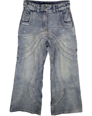 NO/FAITH STUDIOS Jeans Met Golvend Patroon - Blauw
