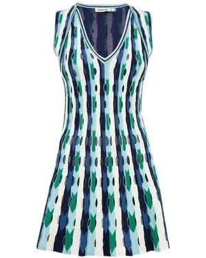 Jonathan Simkhai Langley Pointelle-Knit Mini Dress - Blue