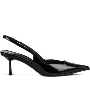 Le Silla 70Mm Amelia Slingback Patent-Leather Court Shoes - Black