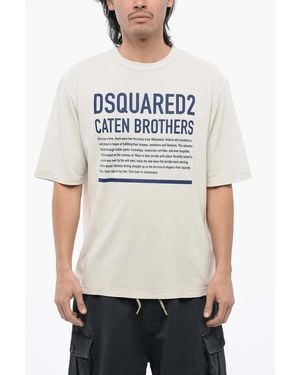 DSquared² Logo-Print T-Shirt - Natural