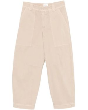 Closed Rhannon Patch-Pocket Tapered Trousers - White