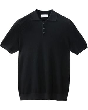 Diana Studio Short-Sleeve Knit Polo Shirt - Black