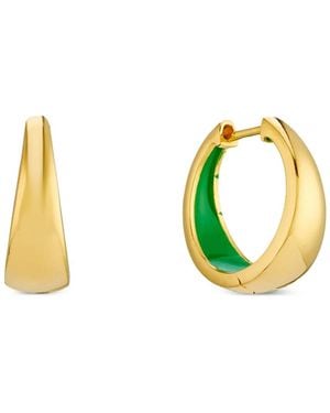 Auree Havana Huggie Hoop Earrings - Brown