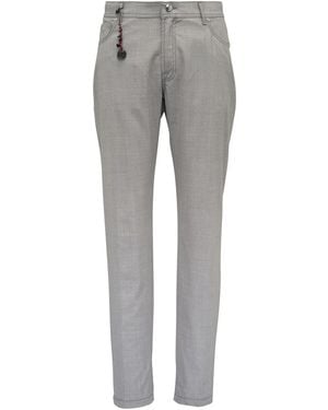 Marco Pescarolo Charm Attachment Straight-Leg Trousers - Grey