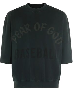 Fear Of God Logo-Print Short-Sleeve Jumper - Black